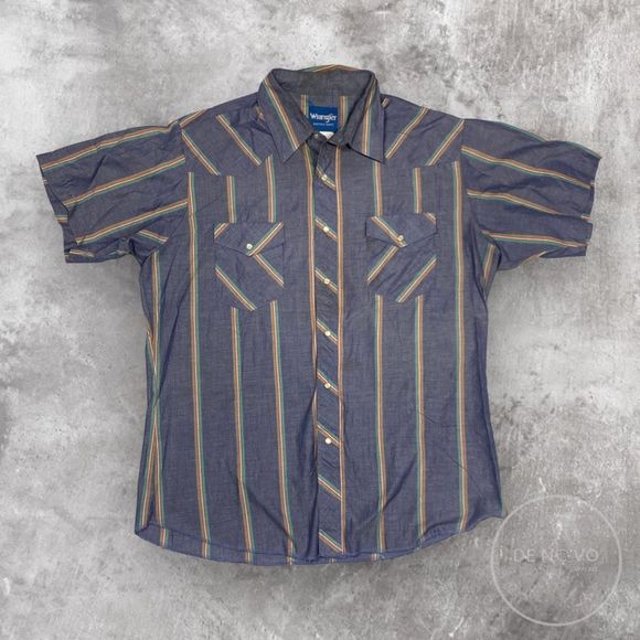 Wrangler short cheap sleeve pearl snap